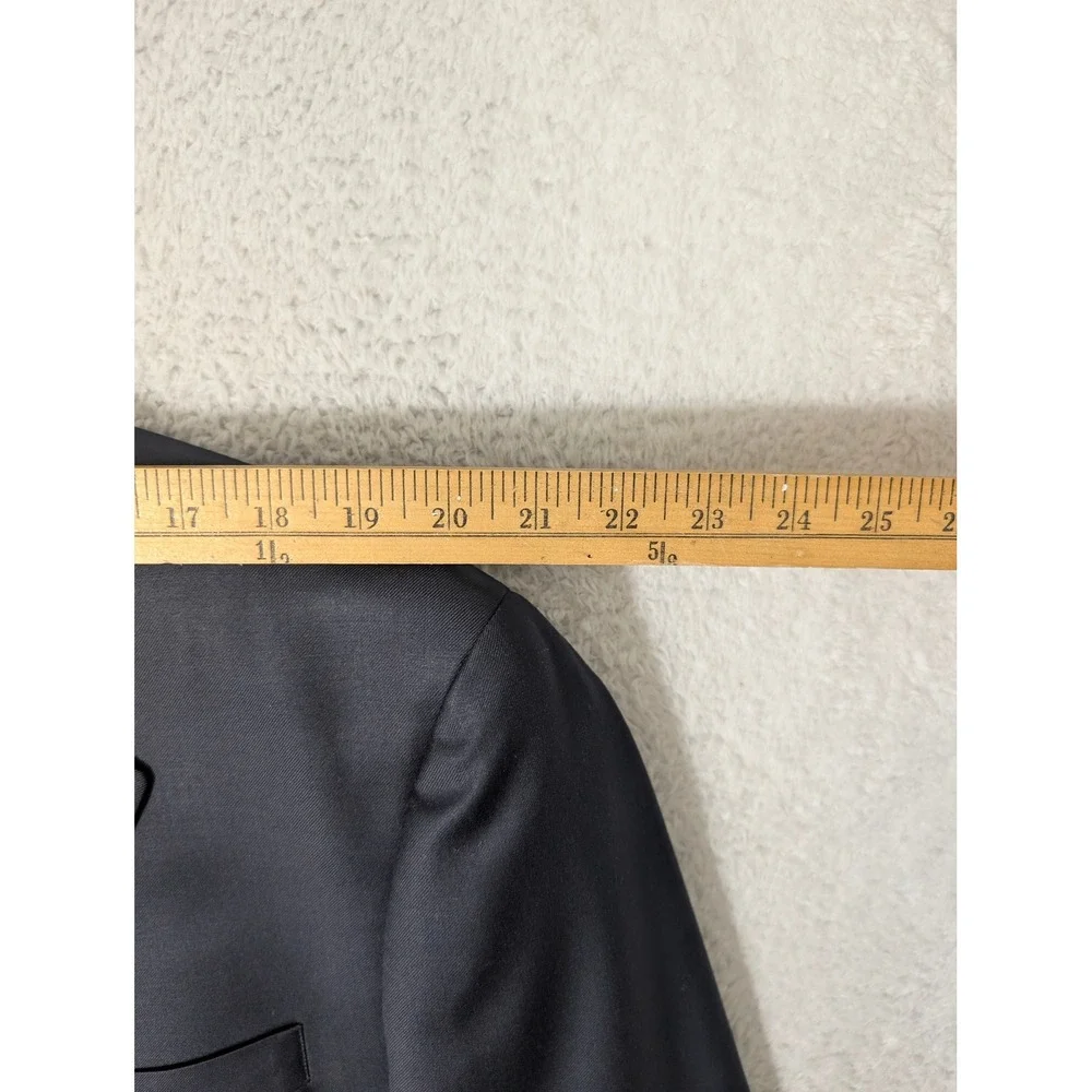 Lauren Ralph Lauren‎ Blazer Mens 46L Navy Blue 100% Wool Gold Button Coat